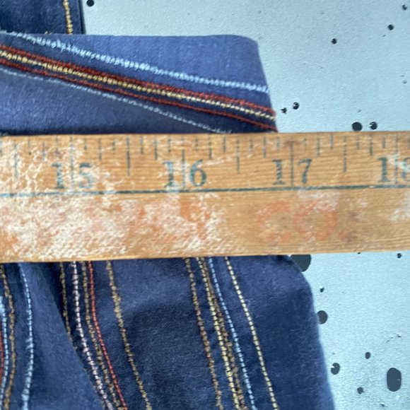 RARE LaROK (pre-Ace & Jig) Blue and Woven Stripe Pinafore Dress - Picture 8 of 11